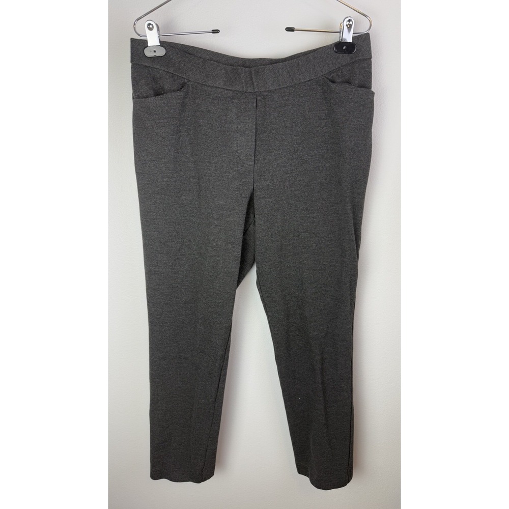 J. Jill Womens Pants S Ponte Slim Leg Gray Pull On Size Medium